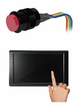 touch display with button function