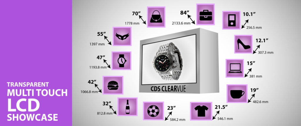 Transparent lcd showcases