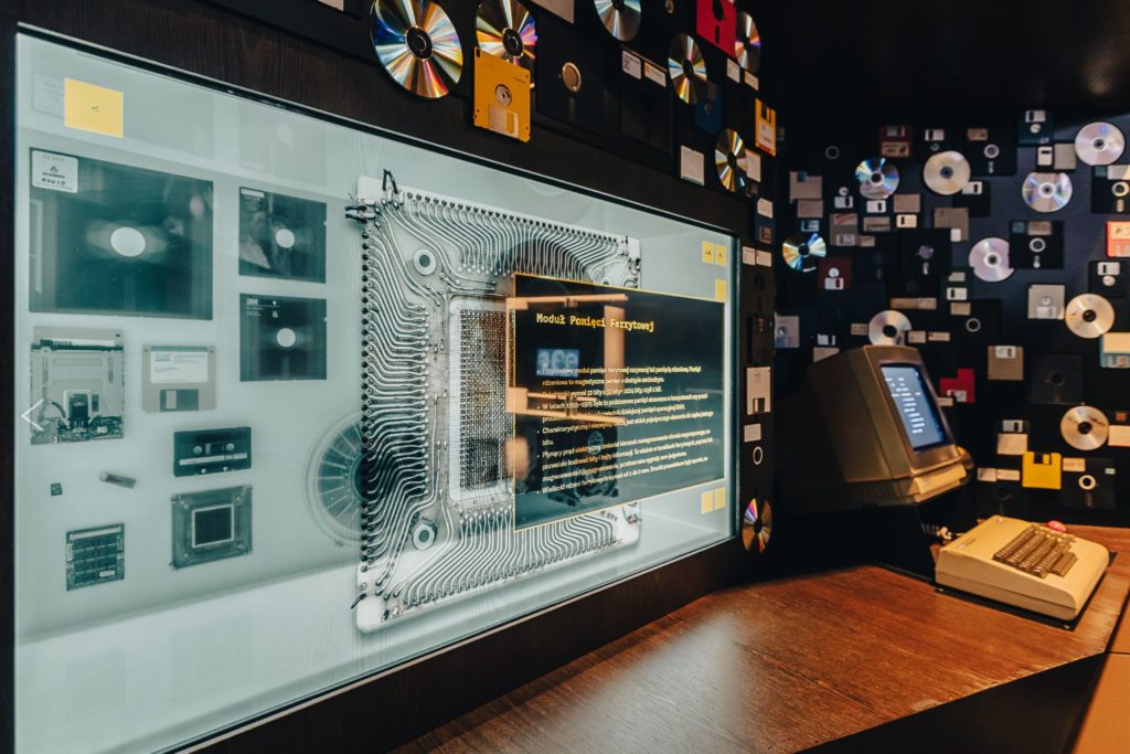 transparent LCD museum install