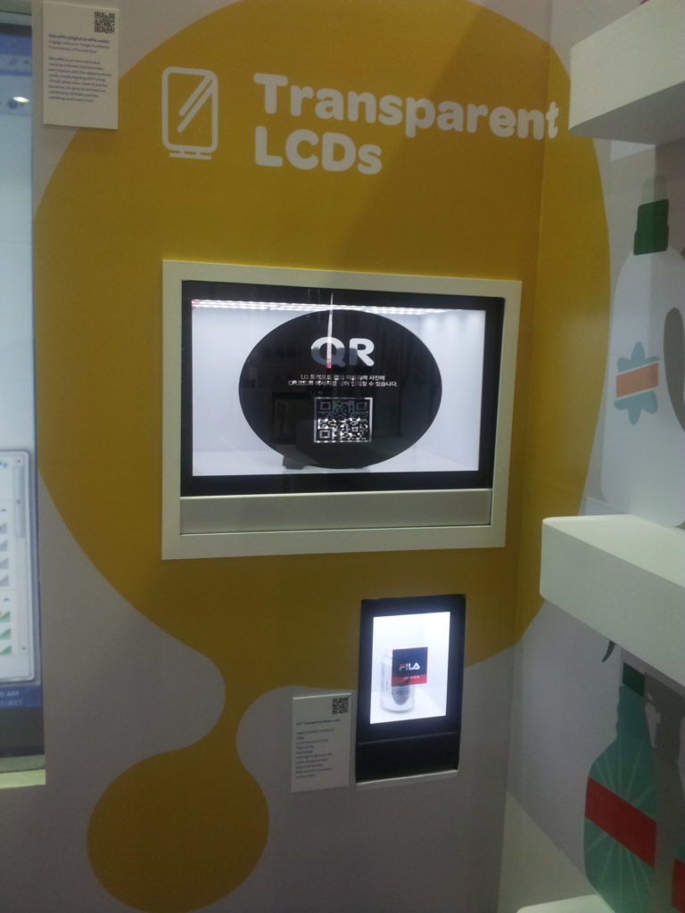 23 inch and 10 inch Transparent displays at Exhibition