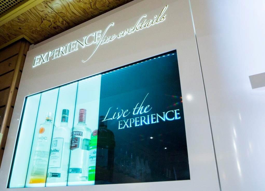 Smirnoff drinks transparent showcase