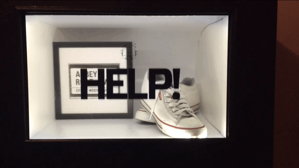 beatles transparent display