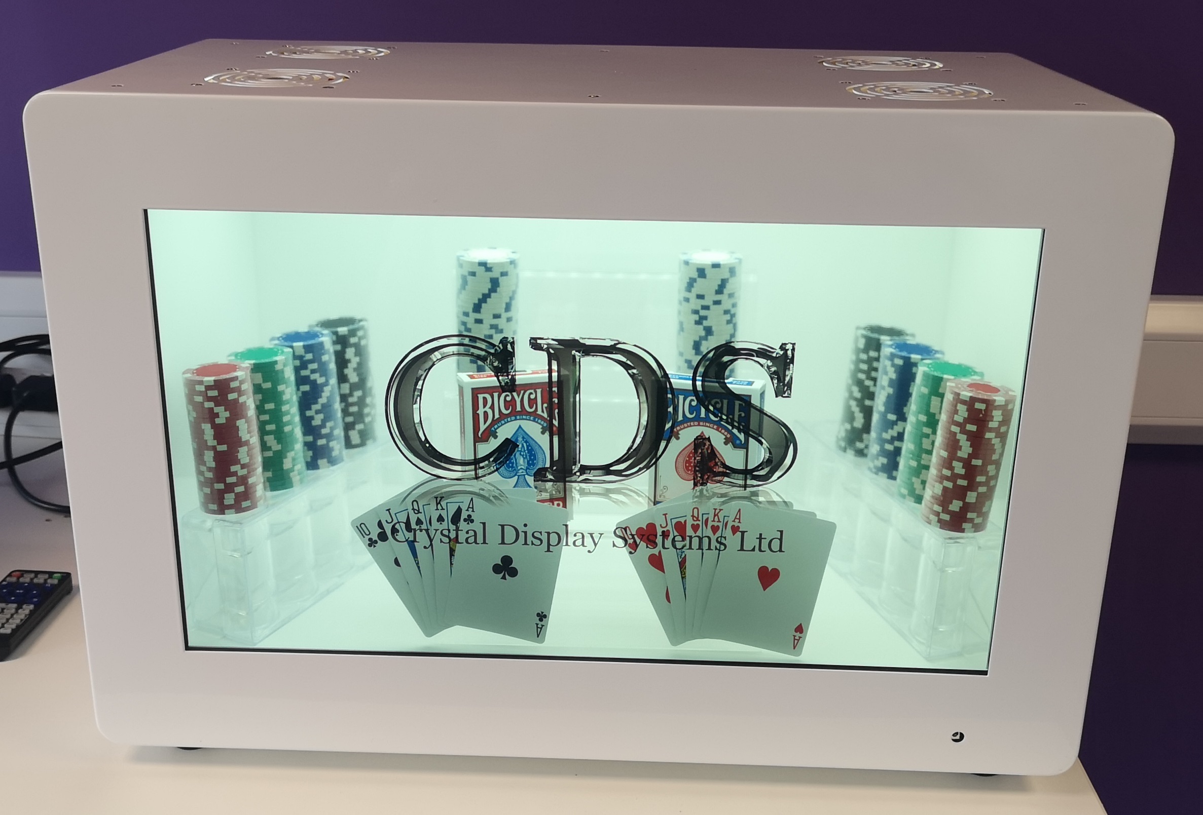 transparent LCD showcase