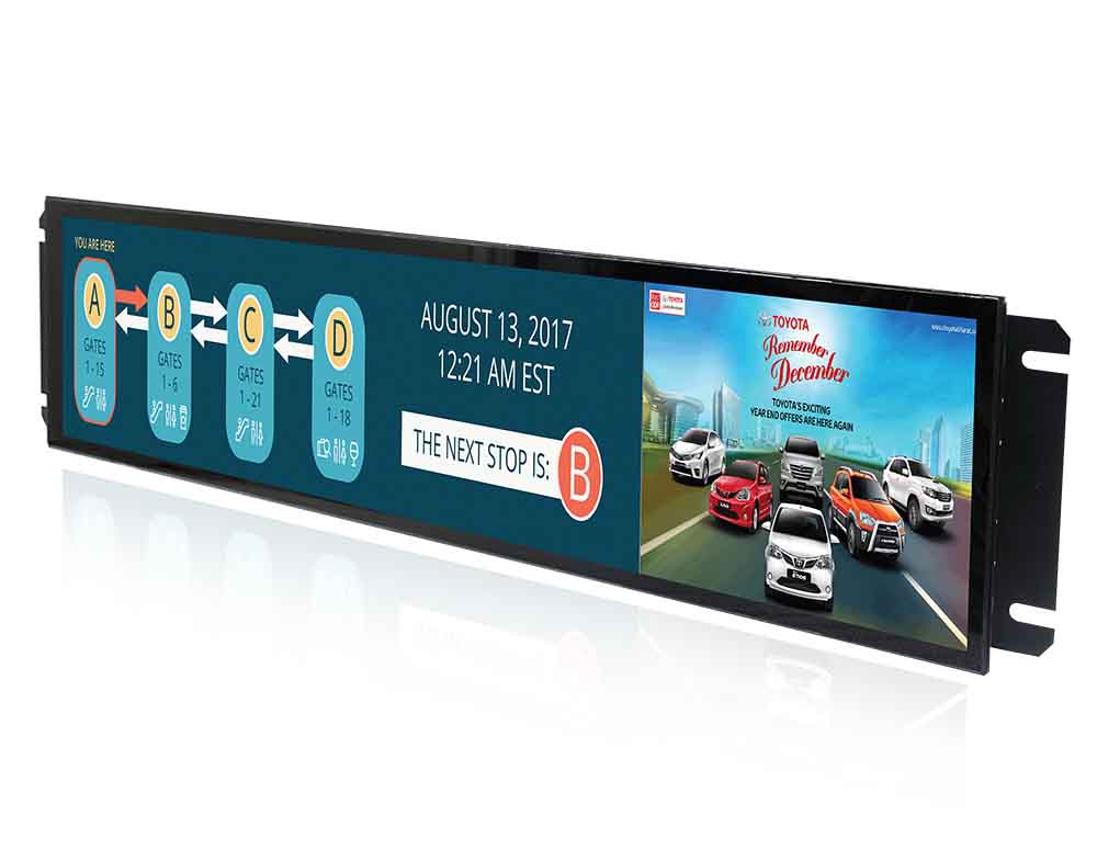 37.6 inch stretched panel pc railway