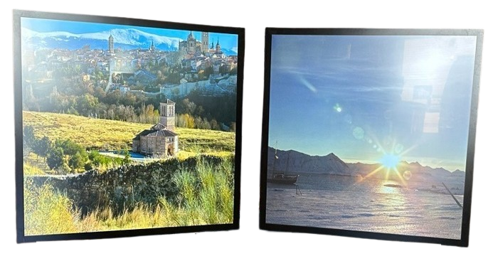 large square monitors side by side