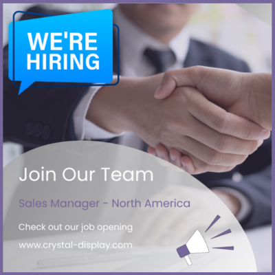 We are Hiring – Sales Manager North America