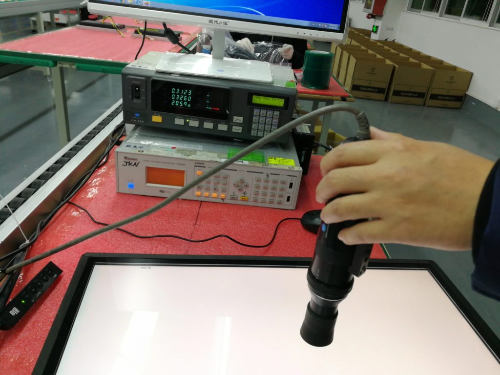 factory testing displays