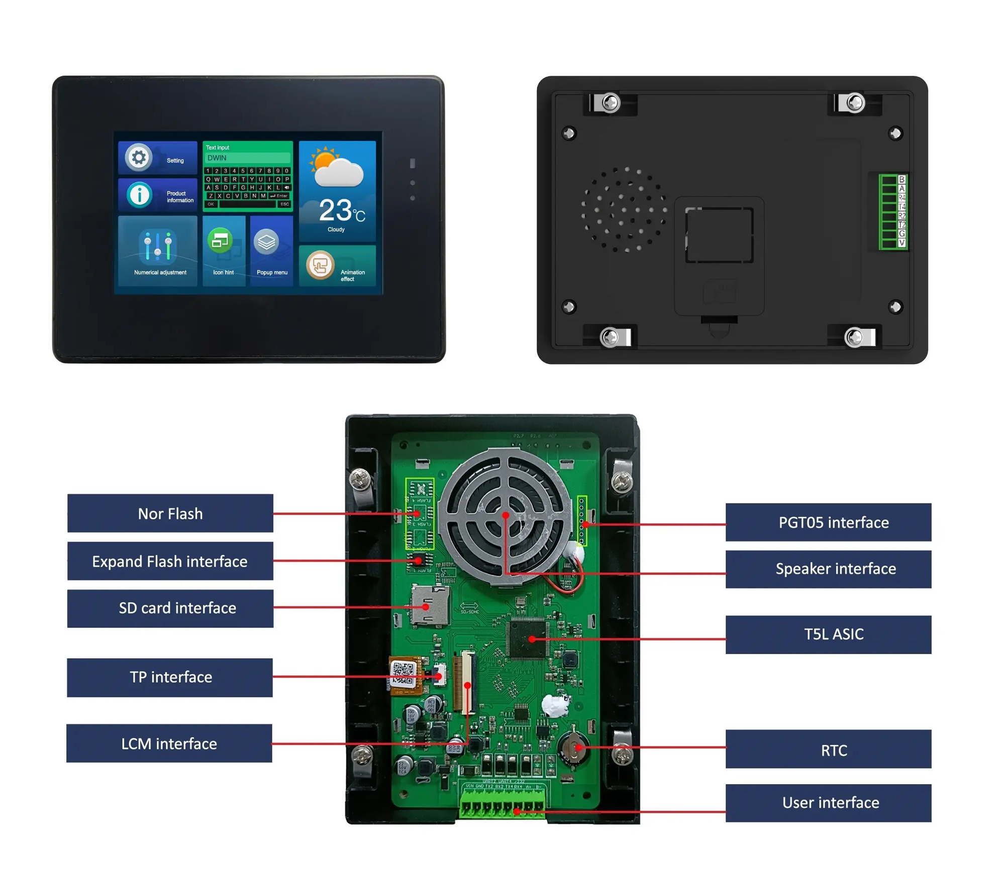 inshell uart displays DMG80480T050_A5W