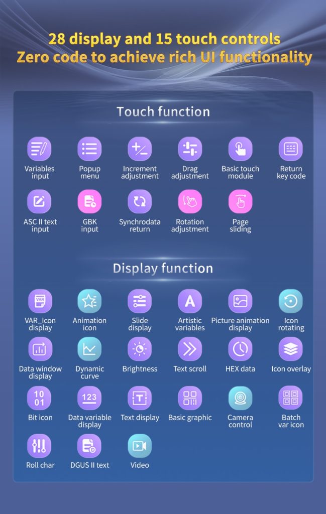 UART Display & Touch Functions