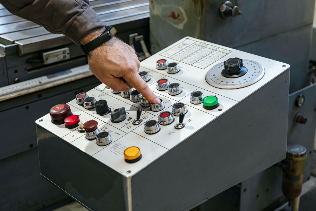 industrial machine switches and buttons