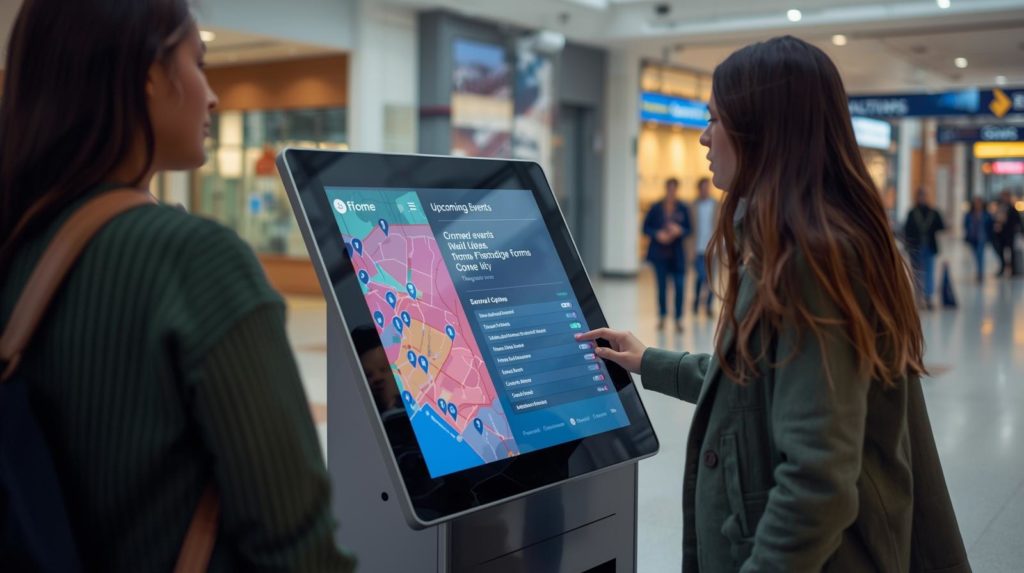 public touchscreen kiosk display