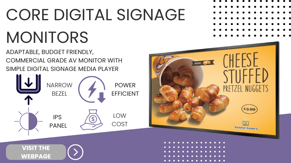 core digital signage monitors