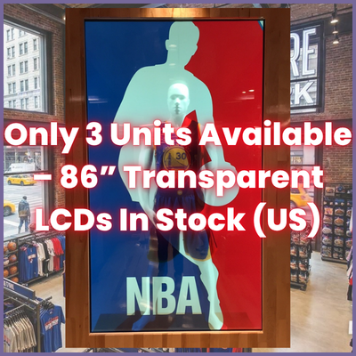 cds special offer of 86 inch transparent lcds half price RRP