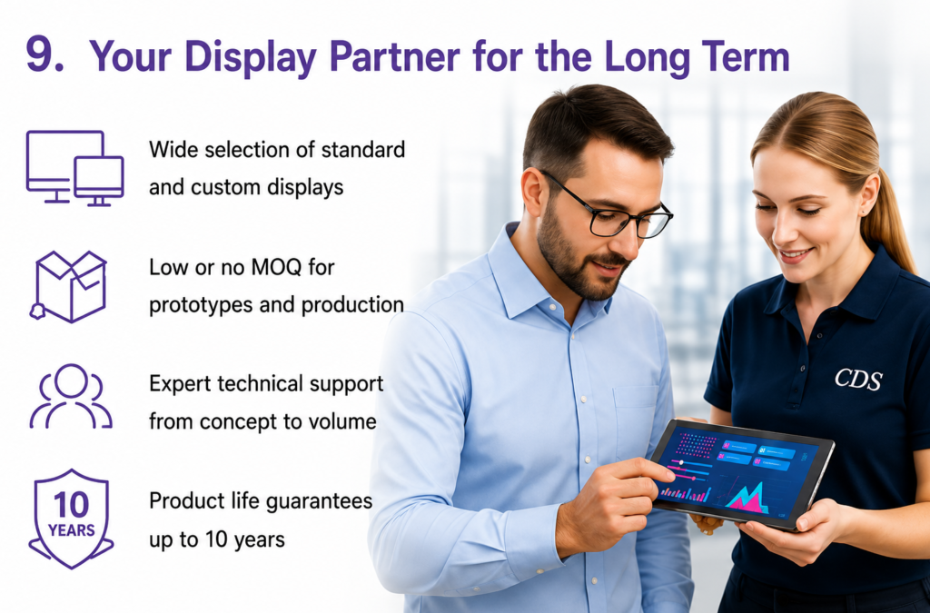 Display specialists supporting standard and custom TFT display projects from prototype to production