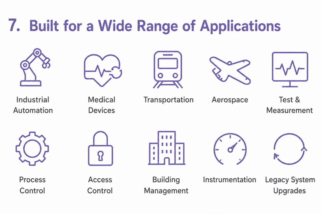 Industrial applications for 5.7-inch TFT displays, including automation, medical and transportation systems