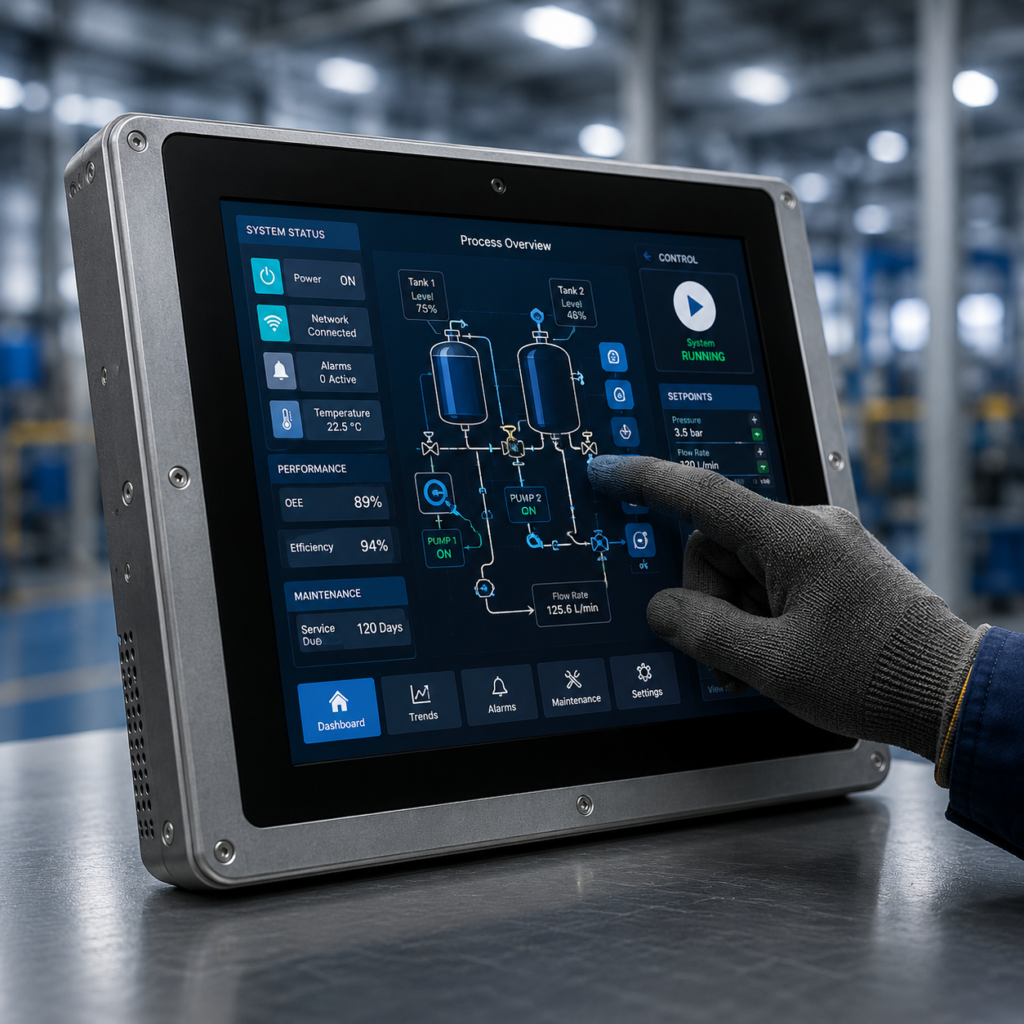 Rugged Industrial Touchscreen Dashboard
