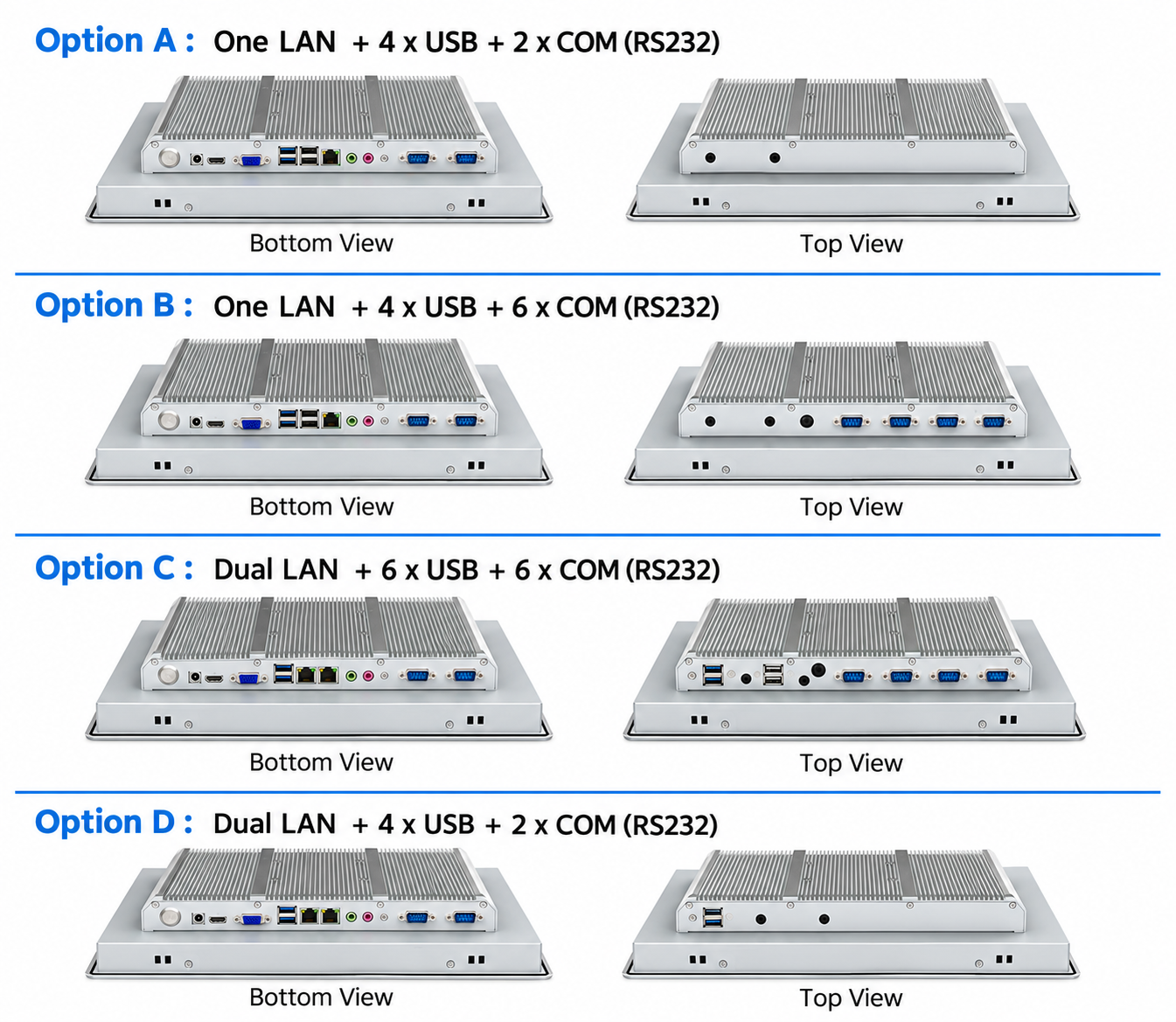 19 inch industrial panel pc options