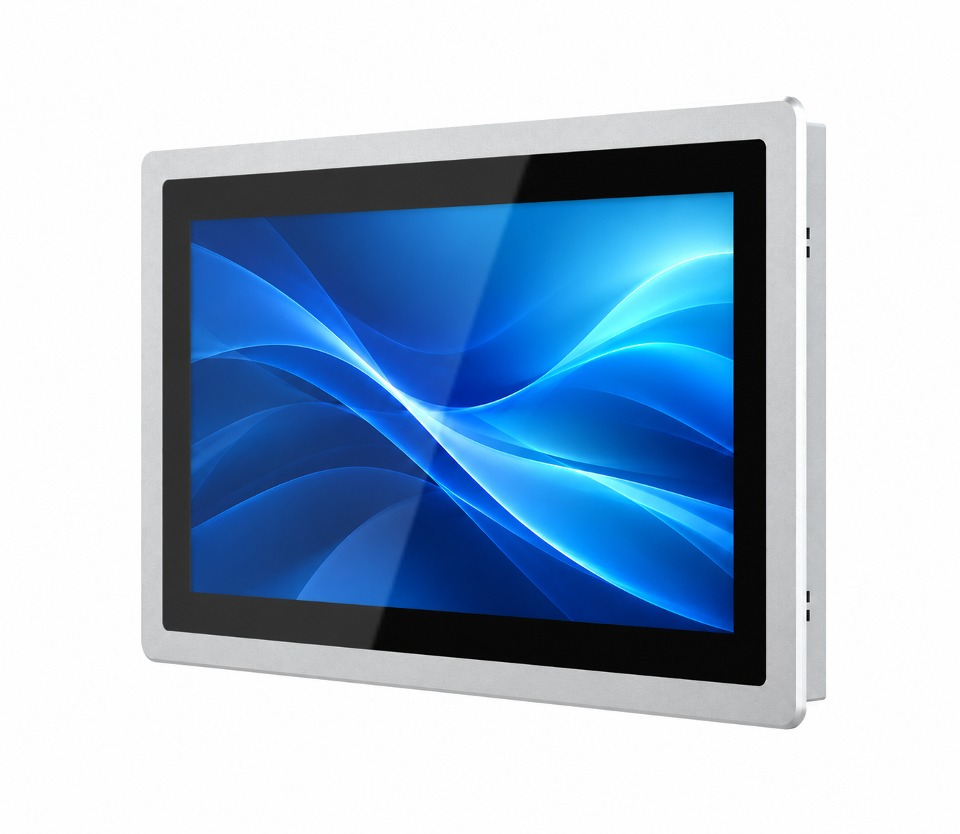 Angled 15.6-inch panel PC with blue ribbons-2