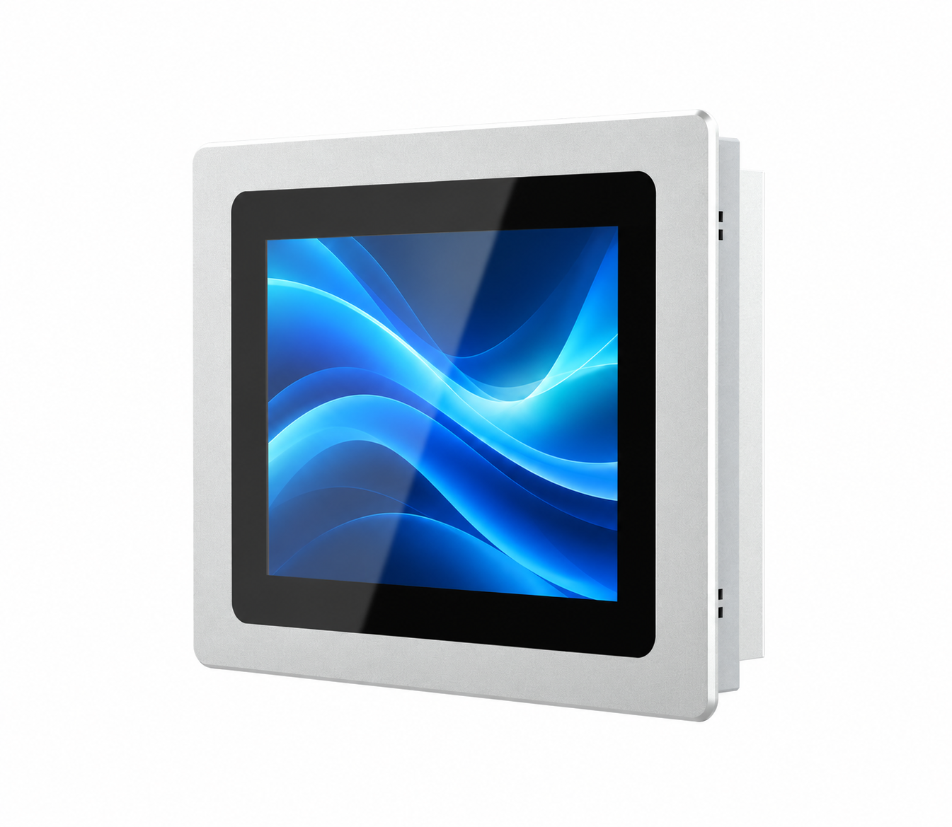 Angled silver industrial panel PC-4