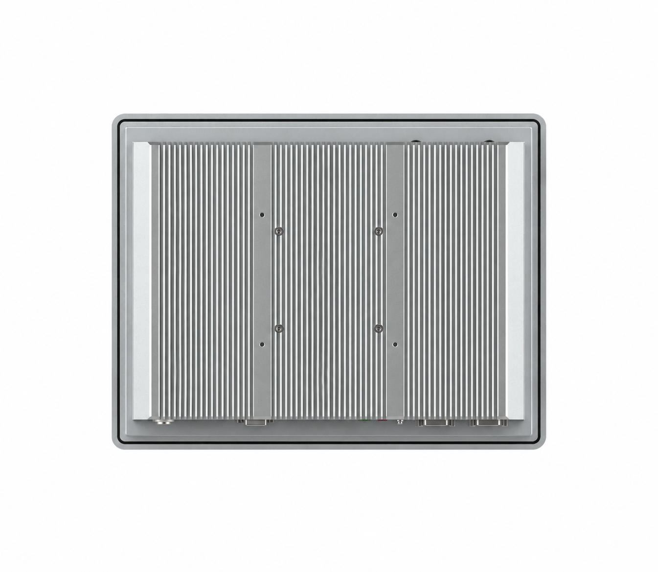 Silver industrial panel PC rear view-6