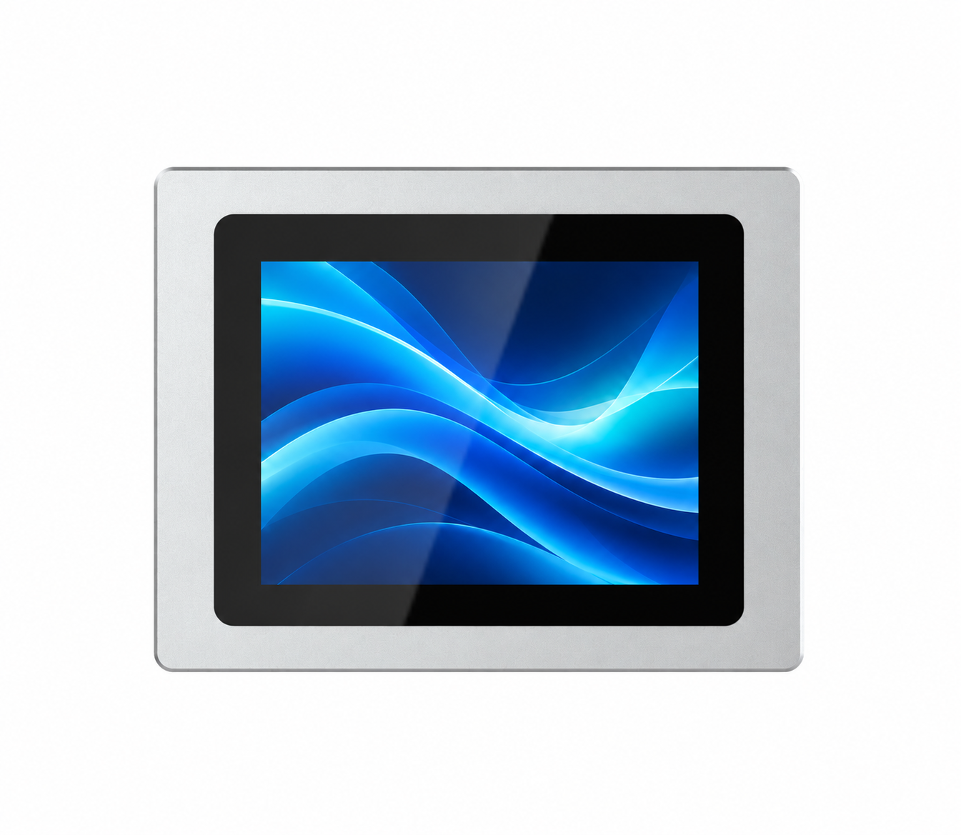 Silver industrial panel PC with blue ribbons-3